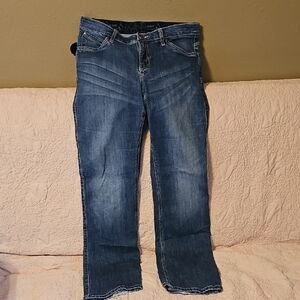 Wrangler Q-Baby Women's Dark Blue Stretch Jeans 9/10x34